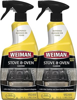 Nettoyant et dégraissant weiman pour cuisinières et fours robustes pour verre, brûleurs