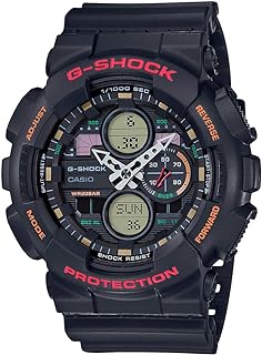 Montre analogique-numérique pour homme à cadran noir ga-140-1a4dr (g976), noir, bracelet