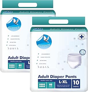 Couches adultes glider (104-47 pouces 90-120 cm) paquet de 2