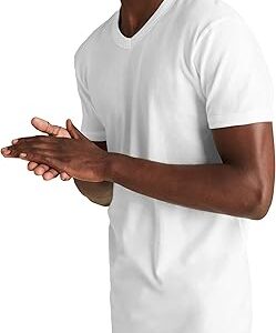 T-shirt à col en v 100% coton marks & spencer pour hommes, blanc. Diaytar : Votre shopping, nos meilleurs prix