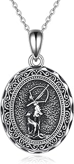 Collier exelona, ​​déesse grecque d'artémis en argent sterling avec motif mythes de la chasse