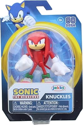 Figurine sonic the hedgehog knuckles 2,5 pouces, jouet de collection, rouge
