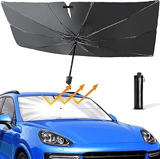 Pare-soleil pour pare-brise de voiture bluedia, parapluie pliable qui bloque les rayons uv