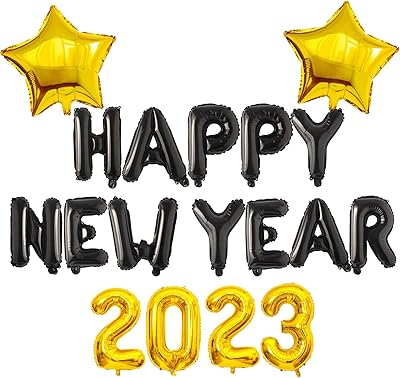 Bannière de ballons elicola happy new year 2022, ballons en aluminium pour le réveillon
