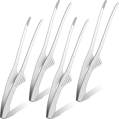 Pinces à barbecue en acier inoxydable de style coréen et japonais, mini pinces