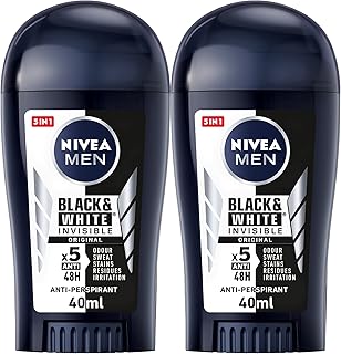 Nivea men antisudorifique stick - noir & blanc invisible original - 2 x