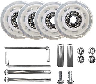 Roues de patins à roulettes, avec roulements montés externes, paquet de 4
