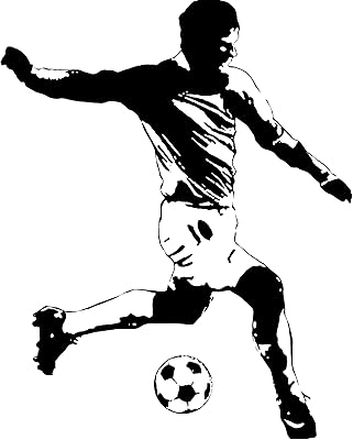 Sticker mural room mates pour enfants, football, blanc, rmk1326gm