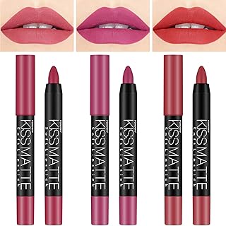 Ensemble de rouge à lèvres mat doux 3 couleurs, rouge à lèvres nu