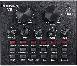 Carte son live multifonction inbrand super power v8 avec interface audio