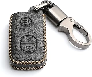 Wfmj étui à clés en cuir pour toyota 4runner avalon camry corolla land