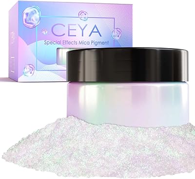 Poudre de mica caméléon ceya, 1,8 oz/50 g de poudre à ongles aurora