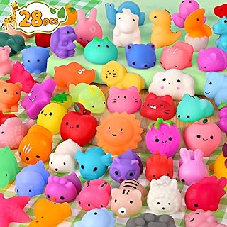 Mini mochi squishy toys 28pcs animal kids party favors chat licorne