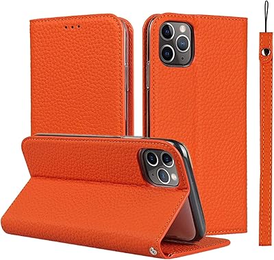 Icovercase étui portefeuille en cuir véritable pour iphone 11 pro max avec dragonne