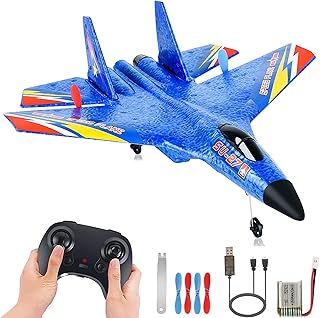 Avion rc swift su-27 2,4 ghz 2 canaux avec gyroscope veilleuses et 2