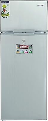Réfrigérateur geepas à double porte de 240 litres, argent - grf2400sxe, garantie d'un