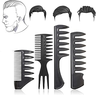 Ensemble de peignes coiffants pour hommes, 4 pièces