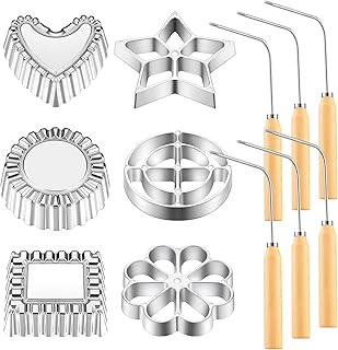Ensemble de 12 rosaces timbal comprenant 6 moules à bonoloos, rosace en aluminium
