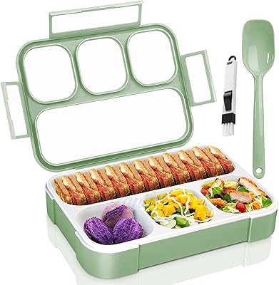 Vaymay boîte à déjeuner 4 compartiments anti-fuite pour enfants l'école réutilisable passe au