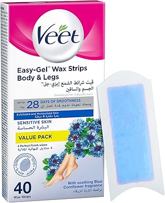 Bandes de cire d'épilation water easy gel pour peaux sensibles parfum