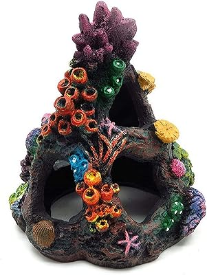 Décoration d'aquarium en résine de récif de corail ornement de grotte de montagne
