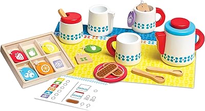 Service à thé en bois 20 pièces melissa & doug - accessoires