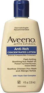 Lotion concentrée anti-démangeaisons aveeno flacons de 4 oz (paquet de 6)