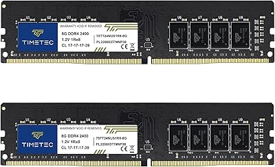 Timetech ddr4 16 go (2x8 go) 2400 mhz pc4-19200 ram non cache 1,2