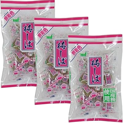 Snack umeboshi salé et aigre japonais non coloré maika moon, paquet de 3
