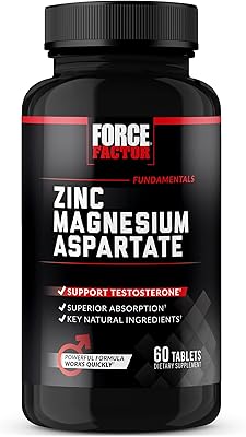 Aspartate de magnésium et de zinc force factor, supplément de magnésium et de zinc pour augmenter la testostérone, améliorer les performances et favoriser le sommeil, la récupération et la santé immunitaire, 60 comprimés. Diaytar Sénégal : Innovation, diversité et accessibilité