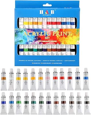 Un ensemble de 24 couleurs de peinture à l'huile acrylique de momo bear