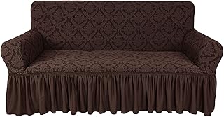 Housse de canapé tissée en jacquard fabien, housse de canapé extensible, housse
