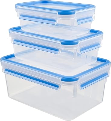 Tefal masterseal ensemble de récipients alimentaires, 0,55 l, 1,0 l, 2,3 l, transparent