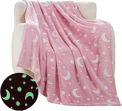 Couverture personnalisée qui brille dans le noir pour filles, 60 x 40, couverture