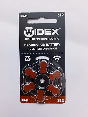 Piles pour appareils auditifs widex 312 pr41, paquet de 60 piles