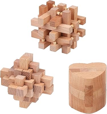 Puzzle stimulant le cerveau 3 pièces jeu d'interlock de test d'intelligence jouet