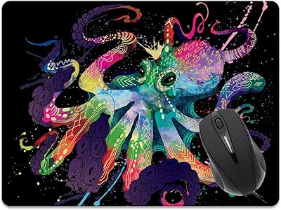 Tapis de souris rectangulaire antidérapant x-large tapis noir coloré fincibo pour jeu