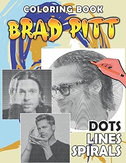 Livre de coloriage brad pitt dots lines spirals : illustration de célébrités féminines