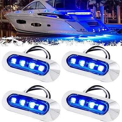 Bsiqt lumières led étanches 3,8 pouces éclairage intérieur de pont de bateau marin