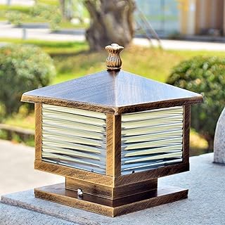 Réverbère extérieur classique vintage e27 carré extérieur pilier colonne lampe étanche
