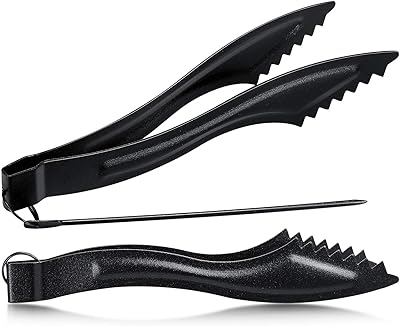Ensemble de 2 pinces à charbon en métal en acier inoxydable, pinces à