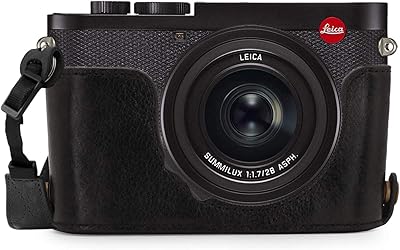 Ever ready mg1718 mega gear demi-coque en cuir véritable pour appareil photo leica