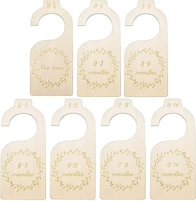 Lingeiher 7 pièces séparateurs de placard en bois pour bébé, séparateurs de placard