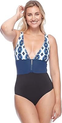 Maillot de bain une pièce à imprimé faith skye pour femme avec décolleté