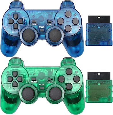 Manette sans fil ps2, joystick 2,4 g à double vibration intégré compatible