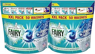 Capsule de détergent liquide non bio fairy platinum, 100 lavages (2320 g)