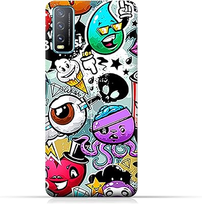 Coque de protection en tpu amc design pour vivo y20 2021 avec motif