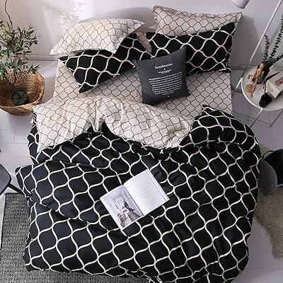 Parure de lit simple golden home, 6 pièces de housses de couette