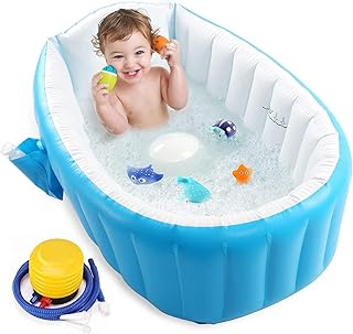 Yoyo home baignoire gonflable en plastique pour bébé, portable, antidérapante, baignoire de voyage, petite baignoire épaisse et pliable avec pompe à air (bleu). La nouvelle ère du shopping sénégalais commence avec Diaytar