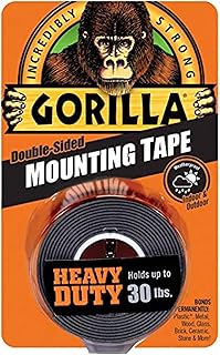 Ruban de montage double face robuste gorilla 1 x 60" - noir